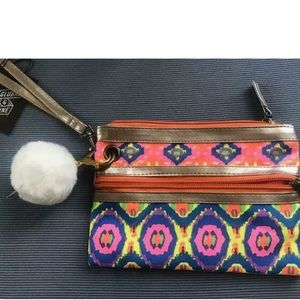 Pink Wristlet Purse & Lucky Snowball Keychain